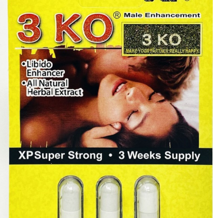 3 KO: XP Male Enhancement White Capsules, 3 Capsule Pack