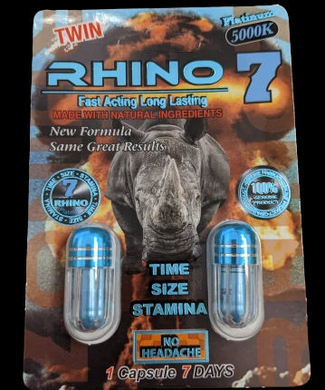 Rhino: Power 7 Platinum 5000, 2 Capsule Pack