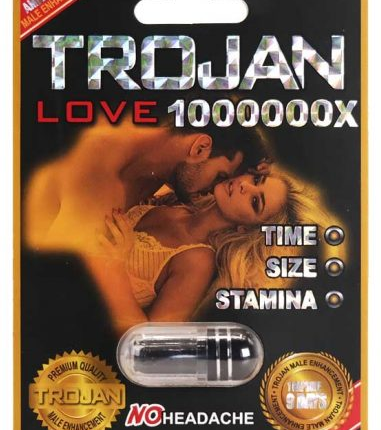 Trojan: Love 1,000,000X Black Package Male Enhancement