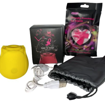 Wet N Wild Rose Vibrator Toy + Cock Ring